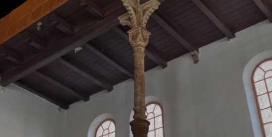 Časť interiéru prízemia budova synagógy v Trnave
